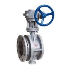 Turbine drive flange expansion butterfly valve